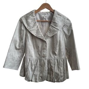 J. Jill Jacquard Jacket With Peplum size 10P